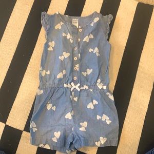 Old Navy 24 month Denim Heart Romper